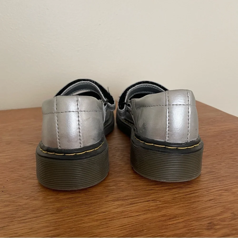 Dr. Martens Kids Silver Mary Jane Shoes